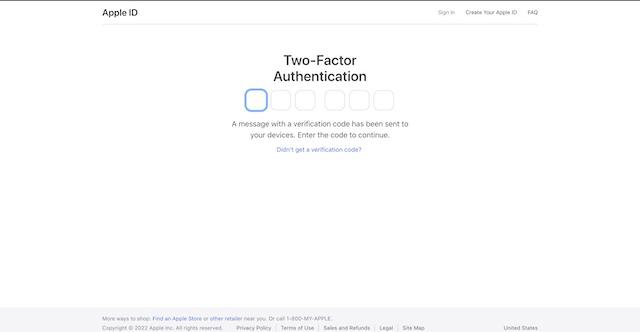 Подтвердите свой Apple ID с помощью двухфакторной аутентификации